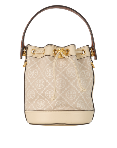 Mini T Monogram Bucket Bag, front view